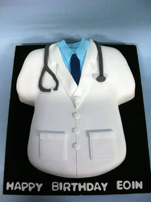 doctors coat birthday cake