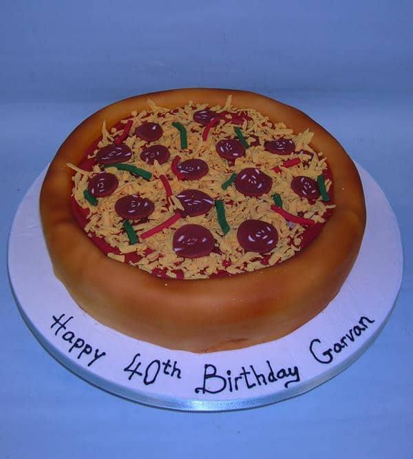 pizza birthday cake