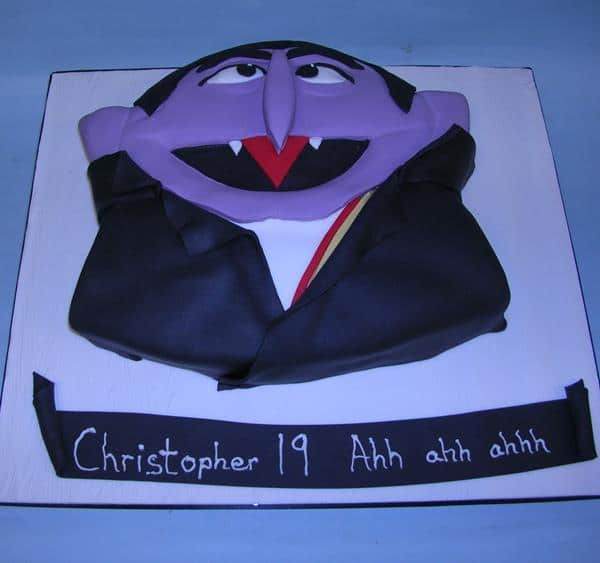 Seasamy Street The Count birthday cake