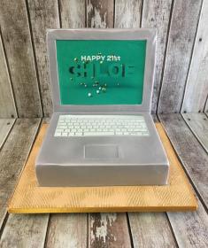 lap top birthday cake