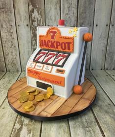 slot machine birthday cake