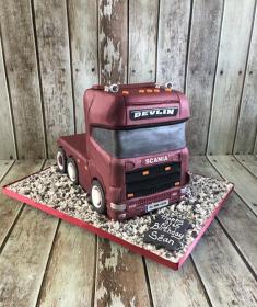 truck cab birthday cake