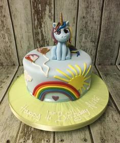 unicorn figure birthday cake