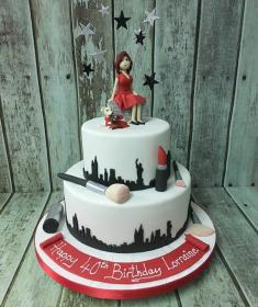 new york  skyline birthday cake