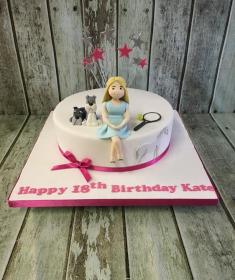 sugar figure and  fashion birthday cake