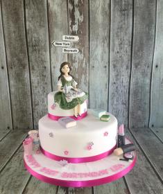 beer maid on a birthday cake