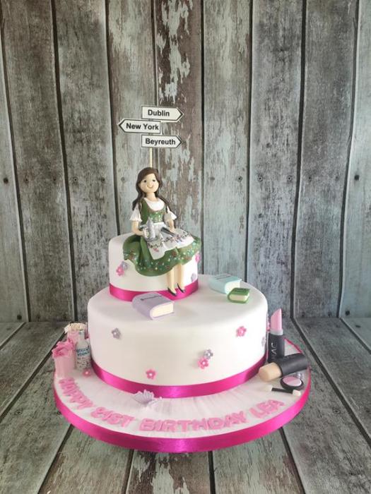 beer maid on a birthday cake