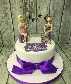 birthday cake with sugar figures