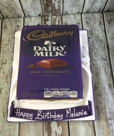 Chocolate bar birthday cake