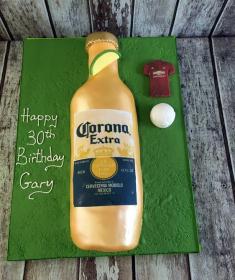 Bottle of Corona beer birthday cake