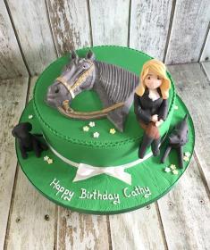 horse riding birthday cake