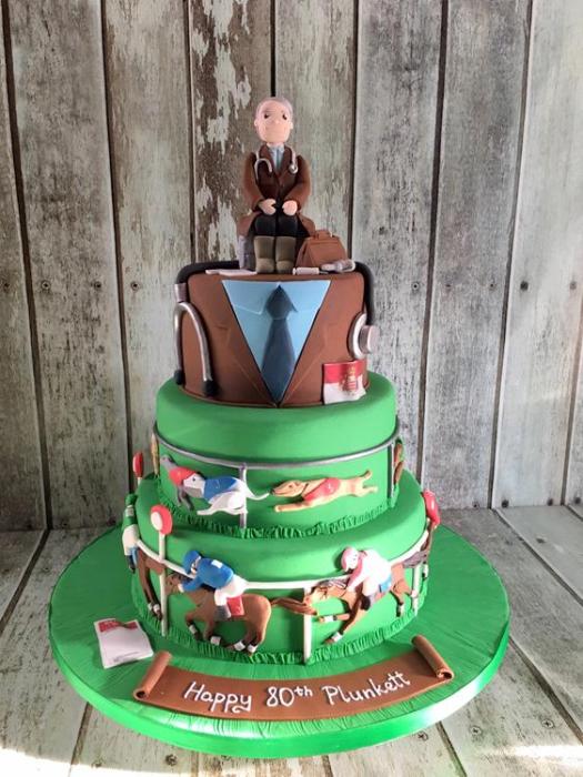 racing horses vet and graynound birthday cake
