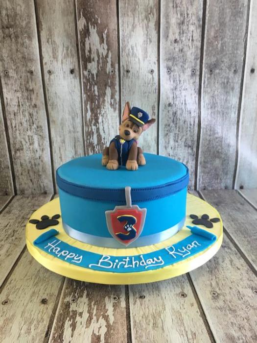 paw patrol cake bithday cake sugar figure dublin ireland chase from paw patrol
