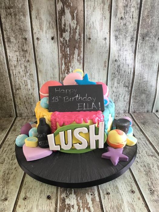 lush beauty products birthday cake
