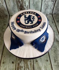 football  chelsea crest birthday cake