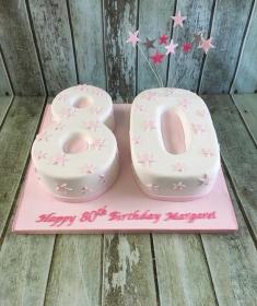 number 80 birthday cake