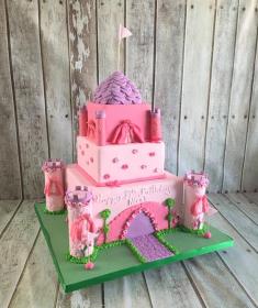 rinncess castle birthday cake