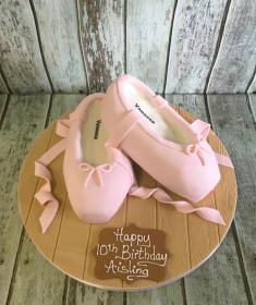 ballet shoe cake pink cake dancers cake girls cake dublin ireland