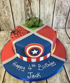 super hero birthday cake