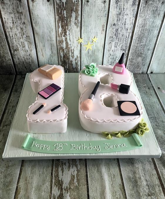 numbers cake birthday cake fashion cake makeup cake girls cake dublin ireland