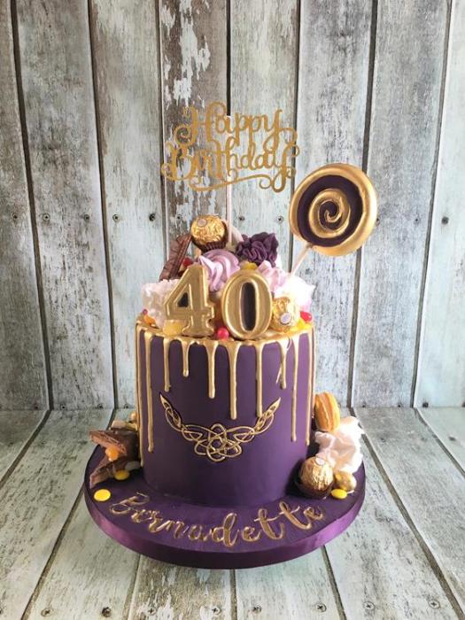 drip cake celtic cake purple cake sweet cake dublin ireland