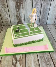 lady playing tennis sports cake dublin ireland