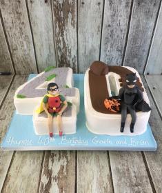 number birthday cake batman and robin sugar figures dublin ir