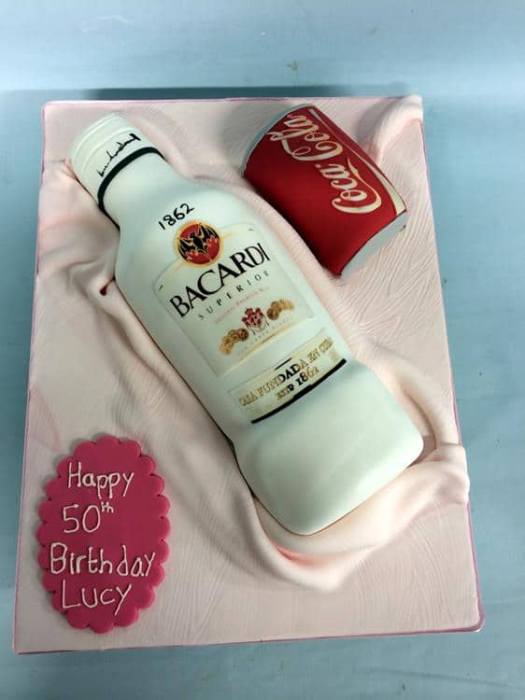 Bacardi  and Coke Birthday cake
