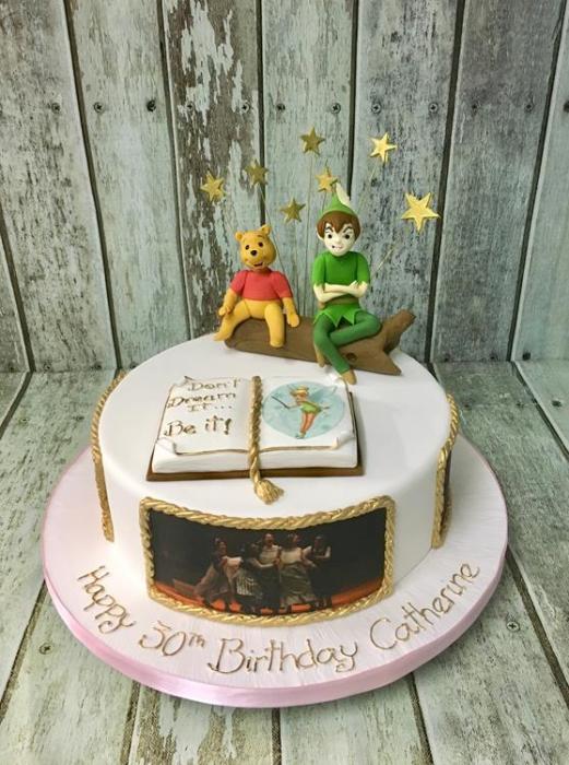 peter pan cake winny the poo cake  disney cake fiddler on the roof cake