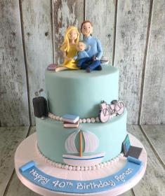 family and hobby cake sail boat sugar figures naughtical cake dublin ireland