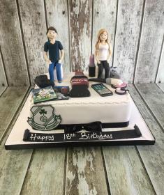 split bithday cake brother sister man woman birthday cake Dublin ireland