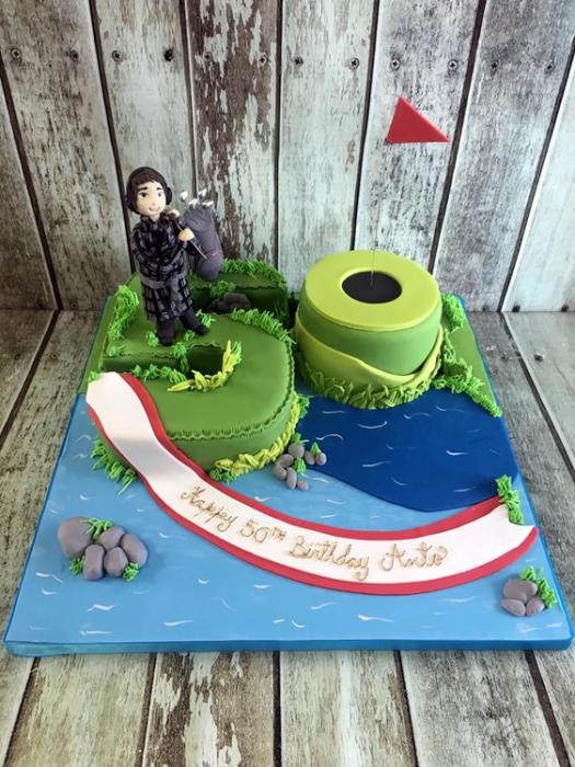 50th birthday Golf themed birthday cake