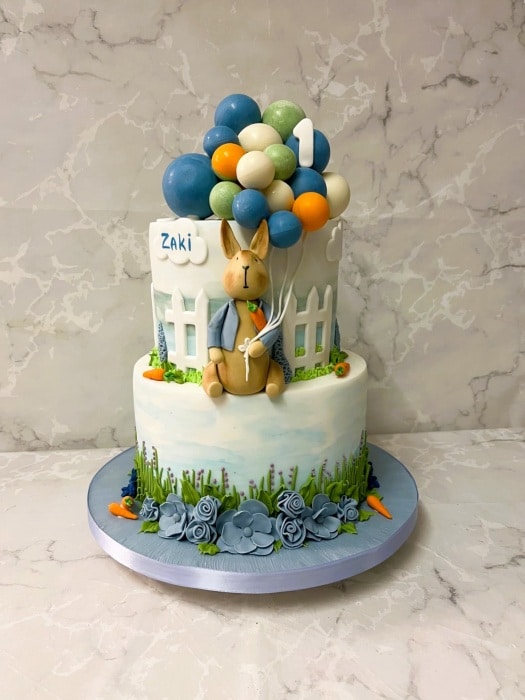 Peter Rabbit inspired Birthday cake 