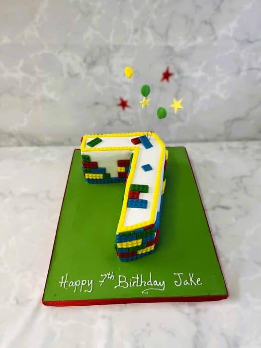 Lego birthday cake