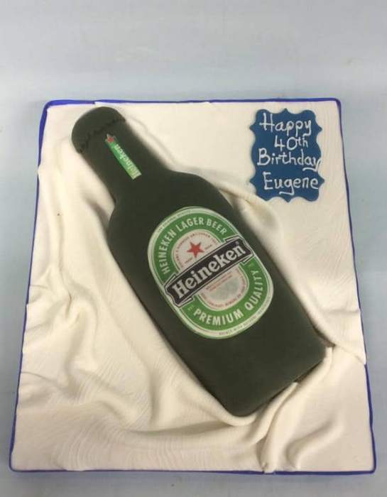 Heineken birthday cake