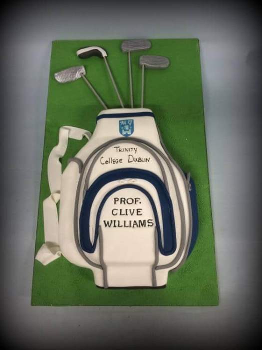 Golf bag birthday cake