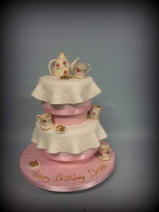 Tea time birthday cake