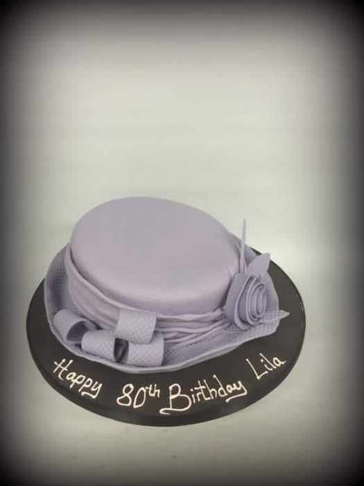 Ladies hat birthday cake