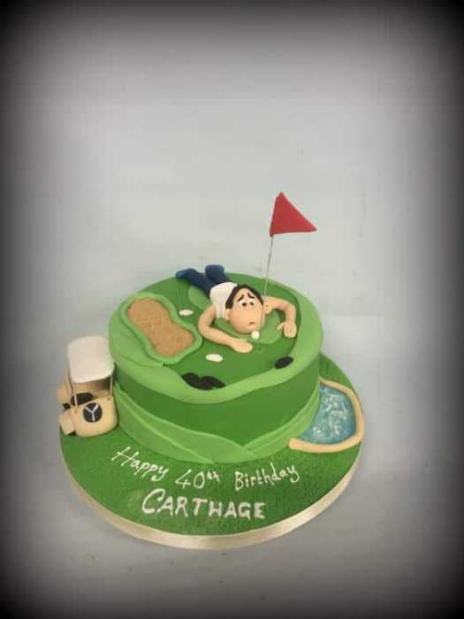 Golf and buggy cake