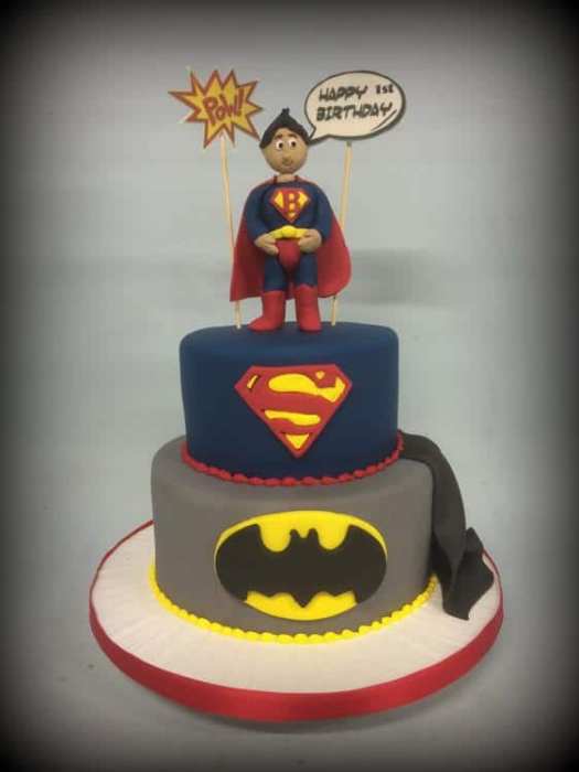 Superhero birthday cake
