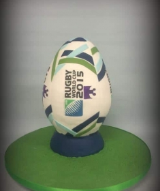 Rugby ball cake