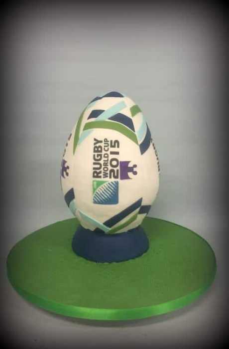 Rugby ball cake