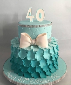 Ombrea 40th Birthday Cake