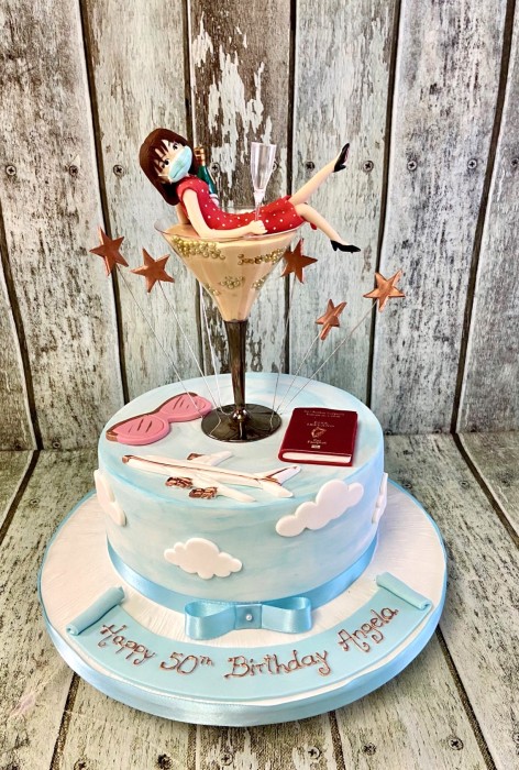 Travel-and-Fun-birthday-cake-with-covid-mask