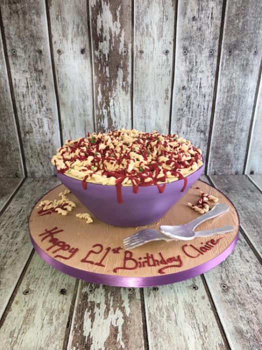 bowel of pasta birthday cake