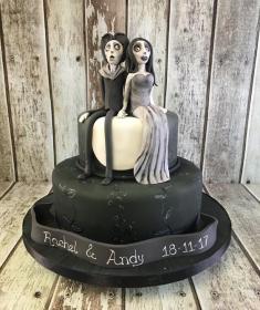 corpse bride engagement cake