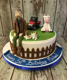 farming birthday cake