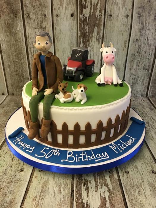 farming birthday cake
