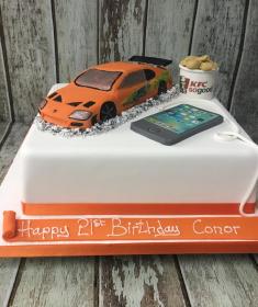 The fast and the furious car & KFC birthday cake