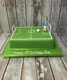 birthday cake football pitch